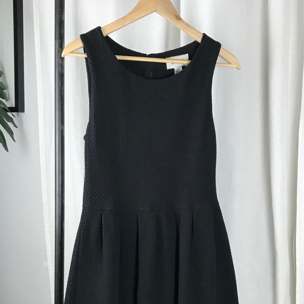 Ganni Dress in Black Textured Cotton